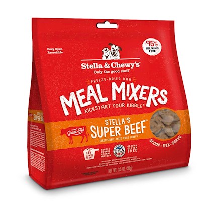 Stella & Chewy s Meal Mixers Super Beef Grain-Free Dry Dog Food Topper  18 oz.