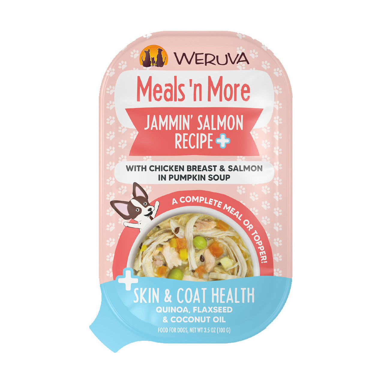 Weruva Meals 'n More Jammin' Salmon Recipe Plus Wet Dog Food 3.5 oz