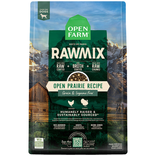 Open Farm RawMix Grain Free Open Prairie Recipe Dry Dog Food 3.5lb