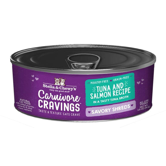 Stella and Chewy's Wet Cat food Shreds 5.2oz Tuna and Salmon