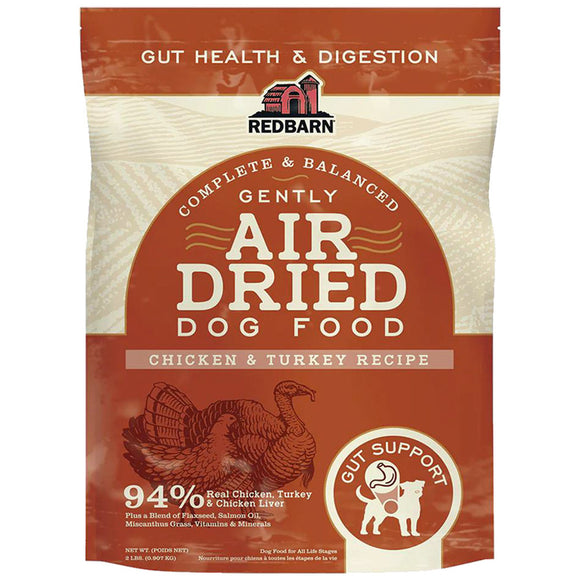 Redbarn Gut Health & Digestion Chicken & Turkey Recipe Gently Air-Dried Dog Food 2 lb