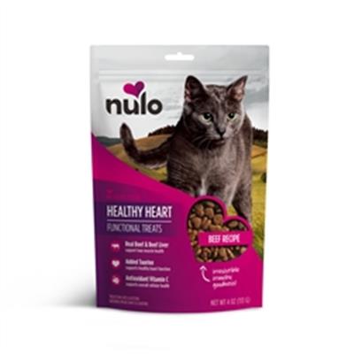 Nulo Functional Grain Free Healthy Heart Beef Cat Treats 4Oz