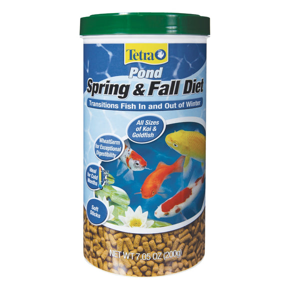 TetraPond Spring And Fall Diet 7.05 Ounces  Pond Fish Food  For Goldfish And Koi