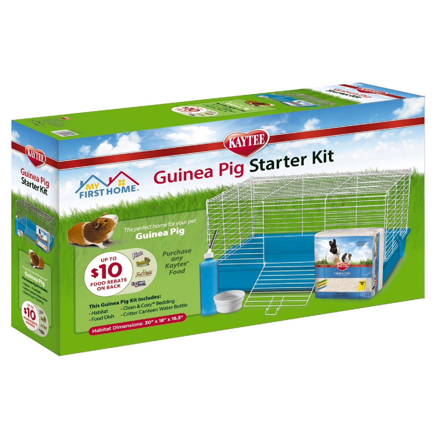 Kaytee My First Home Guinea Pig Starter Kit 30  x 18  x 16.5