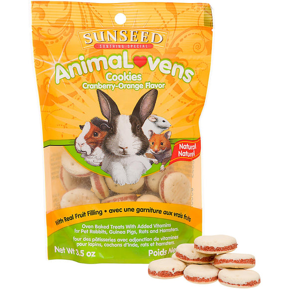 Sunseed AnimaLovens Cranberry-Orange Cookies Dry Small Animal Treat  3.5 Oz