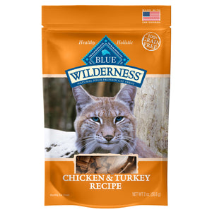 Blue Buffalo Wilderness Grain Free Chicken & Turkey Recipe Crunchy Cat Treats - 2oz