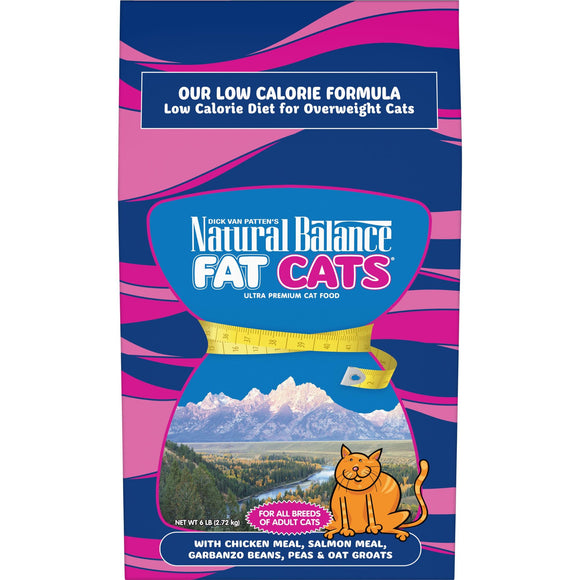 Natural Balance Fat Cats Low Calorie Chicken Meal & Salmon Meal Dry Cat Food  6 Lb
