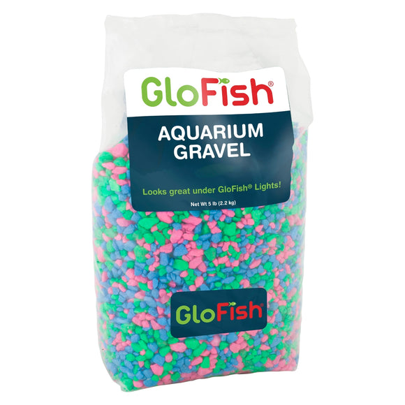 GloFish Aquarium Gravel 5 Pounds, Pink/Green/Blue Mix, Complements GloFish Tanks