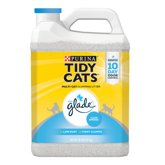 Purina Tidy Cats Clumping Multi Cat Litter  Glade Clear Springs  20 lb. Jug
