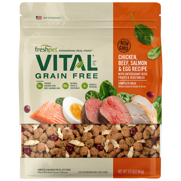Freshpet Vital Grain Free Complete Meals for Dogs, 5.5 Lb