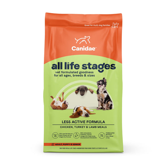 Canidae Platinum All Life Stages Multi-Protein Less Active & Senior Dry Dog Food, 15 lb