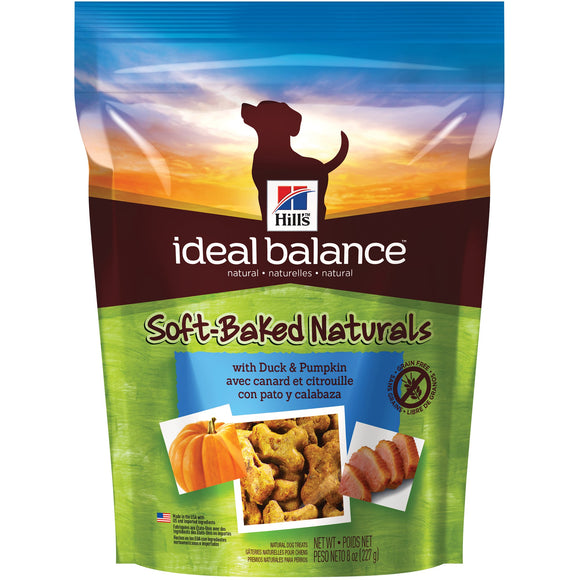 Hill's Grain Free Soft-Baked Naturals Dog Treats, with Duck & Pumpkin, 8 oz bag (Previously known as Hill's Science Diet Dog treats)