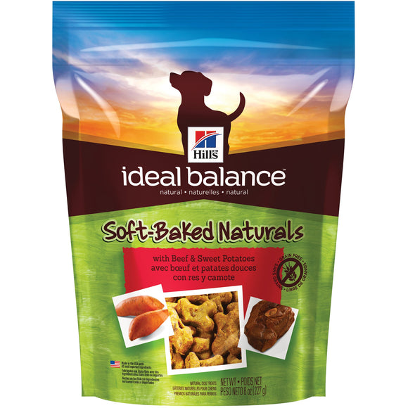 Hill's Grain Free Soft-Baked Naturals Dog Treats, with Beef & Sweet Potatoes, 8 oz bag (Previously known as Hill's Science Diet Dog treats)