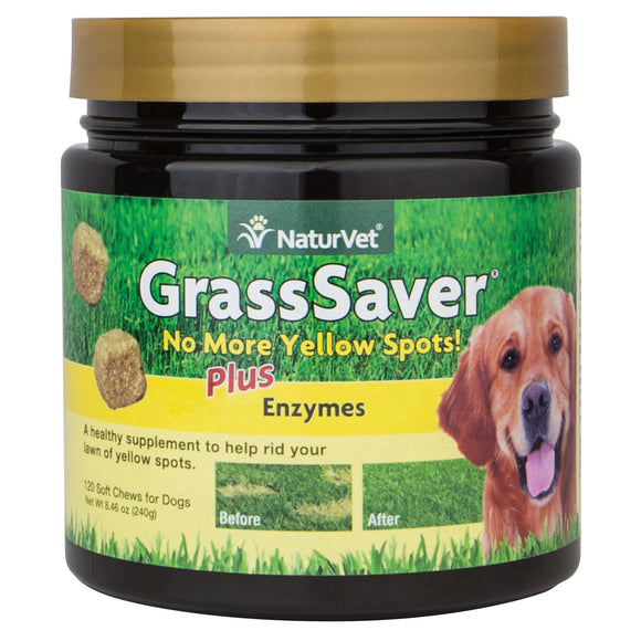 NaturVet GrassSaver Tasty Soft Chew Supplement for Dogs  120 Soft Chews