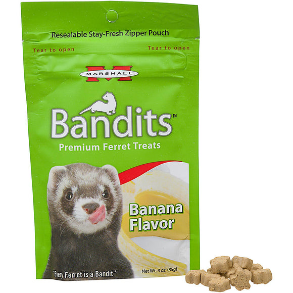Marshall Bandits Banana Flavor Ferret Treats  3 Oz.