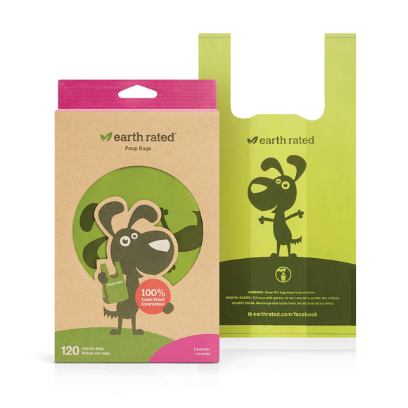 Earth Rated Dog Poop Bags with Handles Scented 120ct