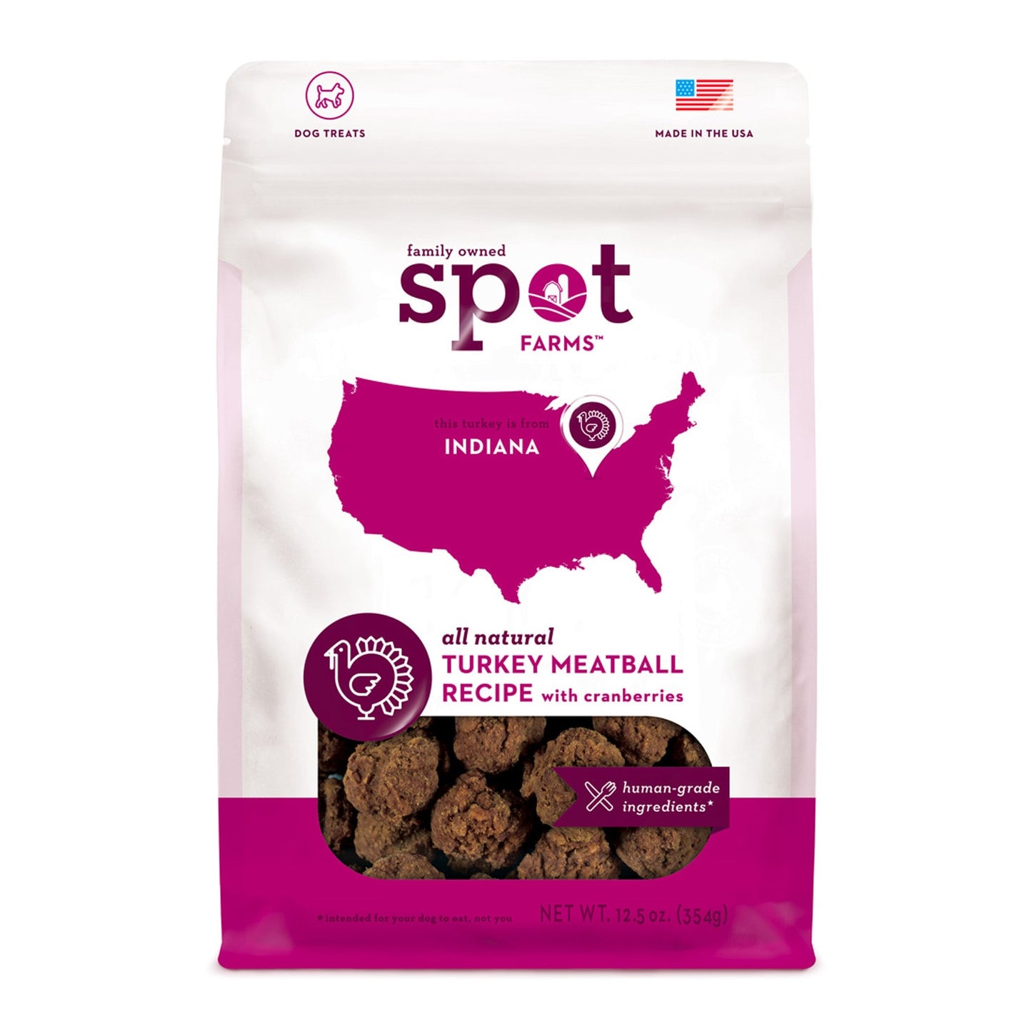 Spot Farms Turkey Meatballs with Cranberries for Dog 12.5oz