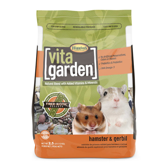 Higgins Vita Garden Hamster & Gerbil Small Animal Food, 2.5 Lb