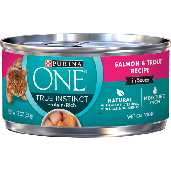 Purina ONE True Instinct Premium Cat Food Salmon & Trout Recipe, 3.0 OZ