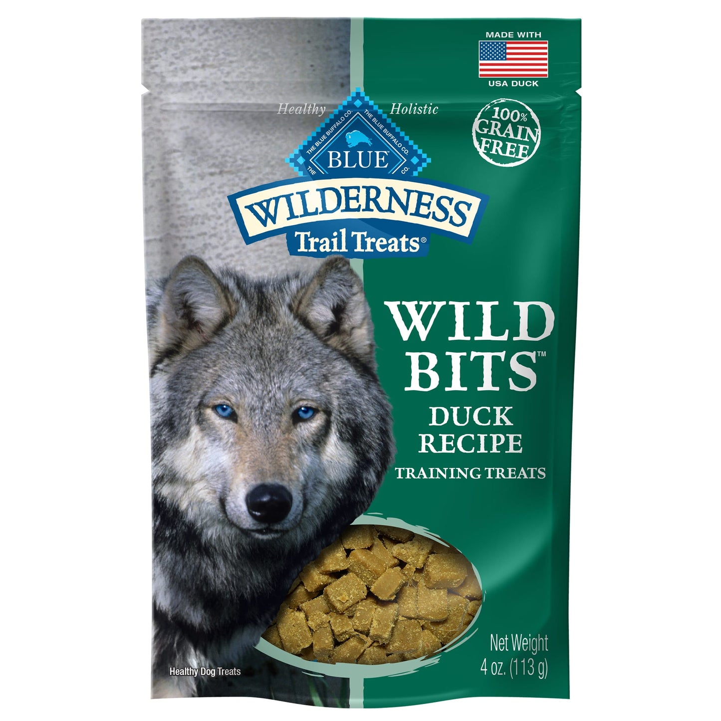 Blue Buffalo Wilderness 100% Grain-Free Wild Bits Duck Recipe Dog Treats - 4oz
