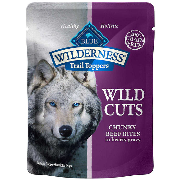 Blue Buffalo Wilderness 100% Grain-Free Wild Cuts Chunky Beef Bites In Hearty Gravy Wet Dog Food - 3oz