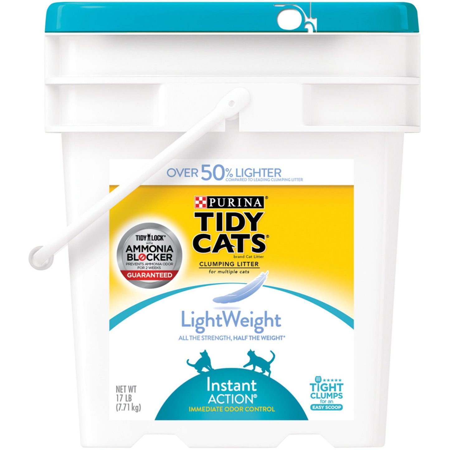 Purina Tidy Cats Light Weight  Low Dust  Clumping Cat Litter  LightWeight Instant Action Cat Litter  17 lb. Pail