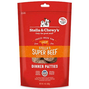 Stella & Chewy s Super Beef Dinner Patties Grain-Free Freeze-Dried Raw Dry Dog Food  15 oz.