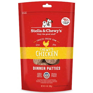 Stella & Chewy s Chicken Dinner Patties Grain-Free Freeze-Dried Raw Dry Dog Food  5.5 oz.