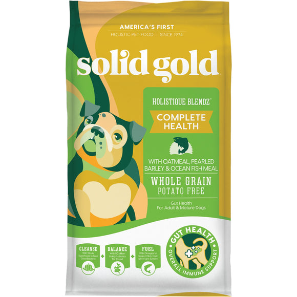 Solid Gold Ocean Fish & Oatmeal Holistique Blendz Senior Dry Dog Food, 4 Lb