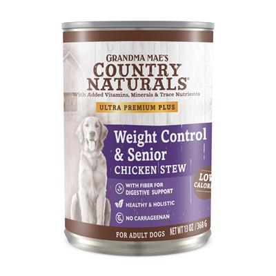 Grandma Mae's Country Naturals Weight Control & Senior Wet Dog Food Chicken Stew 13oz