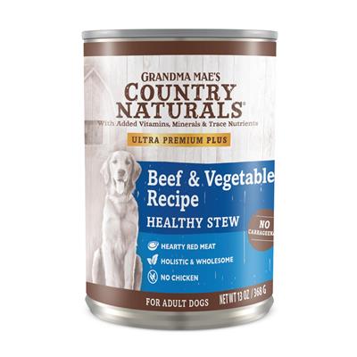 Grandma Mae's Country Naturals Healthy Stew Wet Dog Food Beef & Vegetable, 13oz
