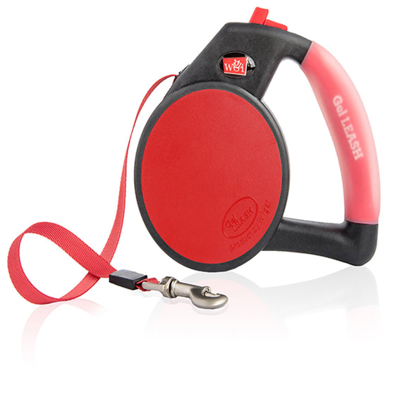 Wigzi Retractable Dog Leash Gel Red Large