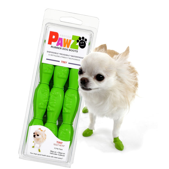 Pawz Natural Rubber Disposable Dog Boots Medium Blue 12ct