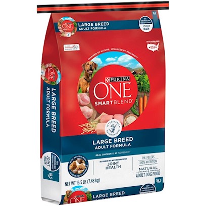 Purina ONE Natural Large Breed Adult Dry Dog Food, +Plus Formula, 16.5 lb. Bag