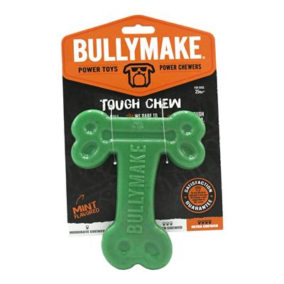 BullyMake Toss n' Treat Flavored Dog Chew Toy T-Bone, Mint