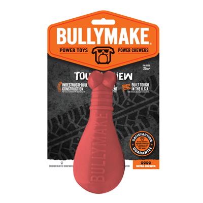 BullyMake Toss n' Treat Flavored Dog Chew Toy Turkey Leg, Turkey