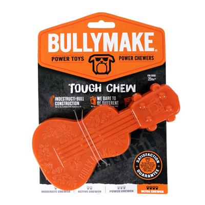 BullyMake Toss n' Treat Flavored Dog Chew Toy Ukelele, Peanut Butter