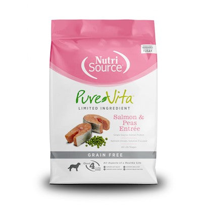 Pure Vita Grain-Free Salmon Dry Dog Food, 25 Lb