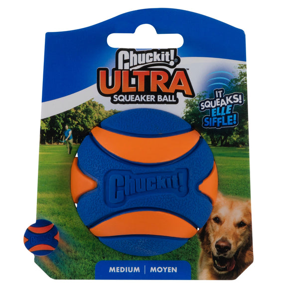 Canine Hardware Chuckit! Ultra Squeaker High Bounce Dog Toy Ball  Medium