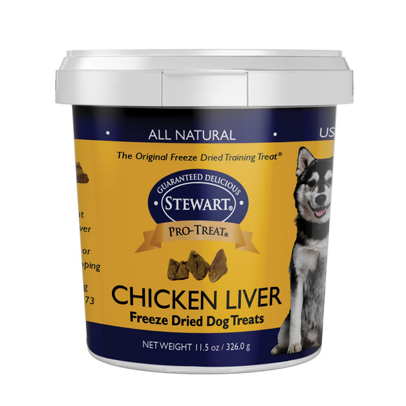 Stewart Pro Freeze Dried Dog Treat Chicken Liver 11.5oz