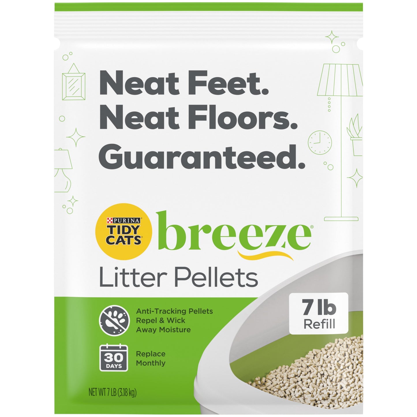 Purina Tidy Cats Litter Pellets  BREEZE Refill Litter Pellets  7 lb. Pouch