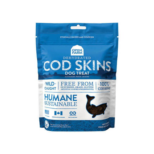 Open Farm Grain-Free Cod Skins Dehydrated Dog Treats, 4.5 Oz