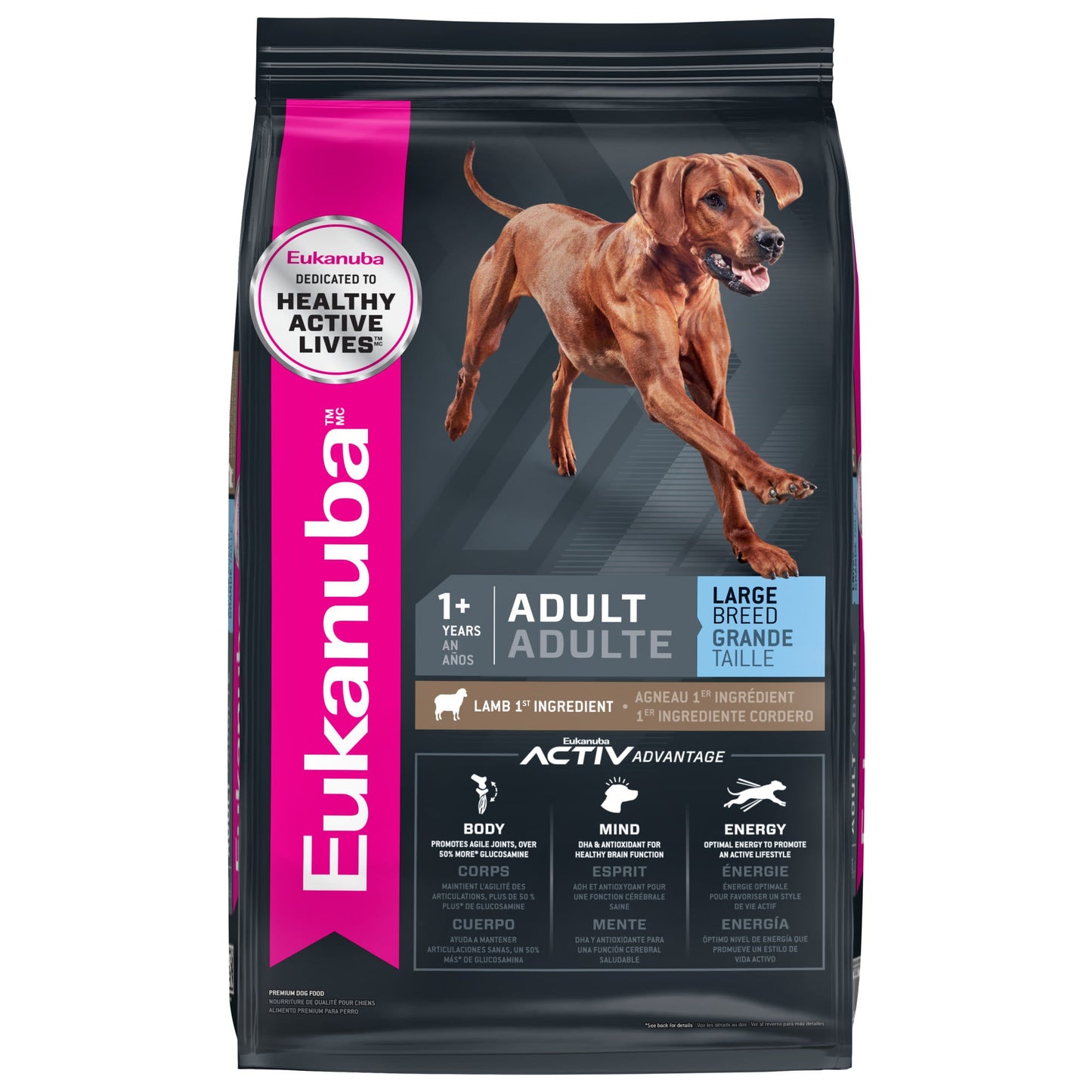 Eukanuba Large Breed Adult Lamb & Rice Dry Dog Food, 30 lb