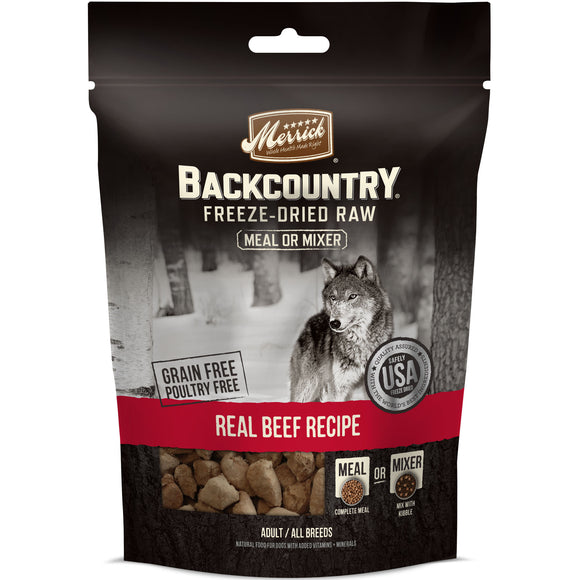 Merrick Backcountry Grain-Free Freeze-Dried Real Beef Recipe Dog Food, 5.5 oz