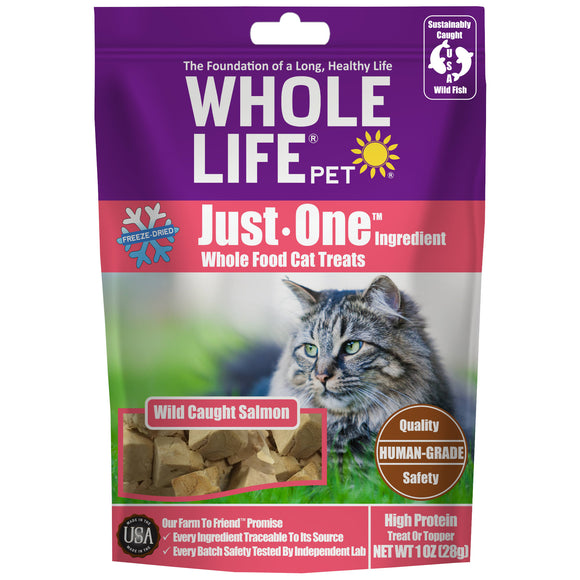 Whole Life Pet Just One Ingredient Salmon Freeze Dried Cat Treats 1oz