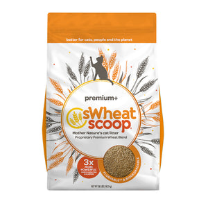 sWheat Scoop Premium+ Natural Clumping Wheat Cat Litter 36lb