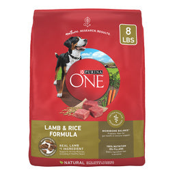 Purina ONE Dry Dog Food Lamb and Rice Formula 8 lb Smartblend
