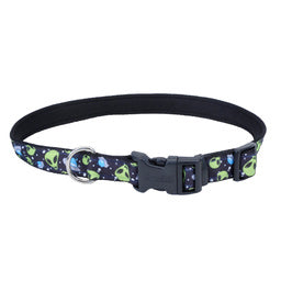 Coastal  Exclusive Styles Dog Collar, Aliens, Medium - 1" x 14"-20"