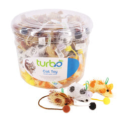 Turbo® Spotted Mice Bulk Cat Toy Bin, Spotted Mice, 6.75"