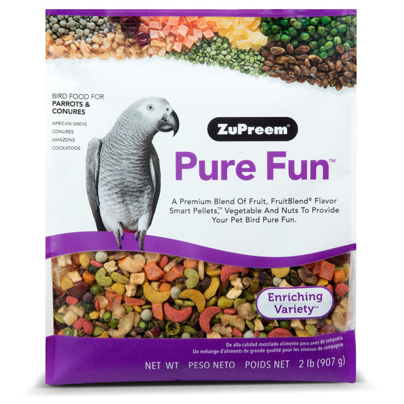 ZuPreem Pure Fun Bird Food For Parrots and Conures 2lb